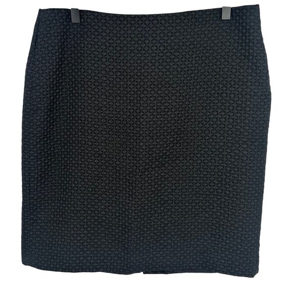 Banana Republic Black Pencil Mini Skirt Textured Fabric Work Office Business 12 - Picture 1 of 6